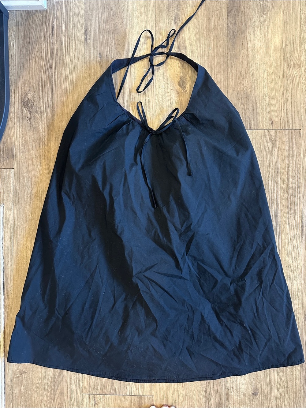 Black Halter Tie-Neck Dress